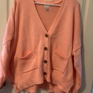 A New Day - Coral Melon Color Cardigan XXL